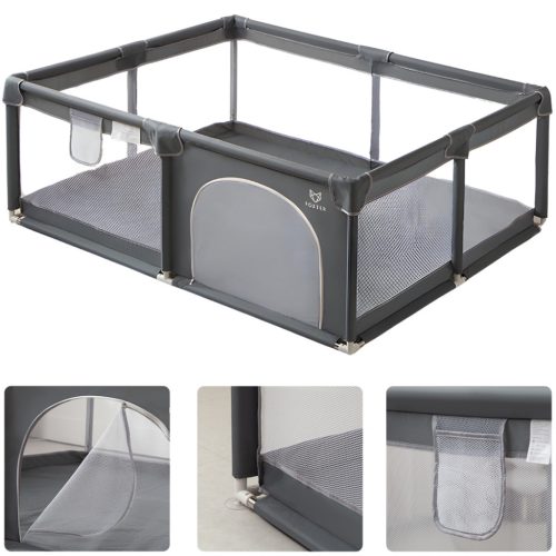 Foxter Uncle XL tarc de joaca (187x207 cm) - Gri