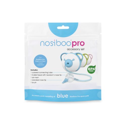 Nosiboo Pro set de accesorii + perie pachet de piese pentru aspirator nazal albastru