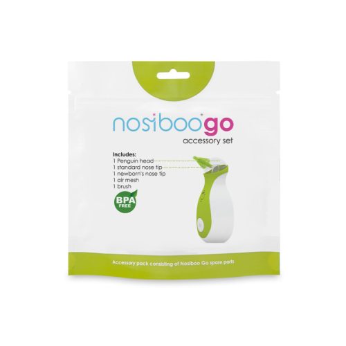 Nosiboo Go set de accesorii + pachet de piese pentru aspirator nazal perie